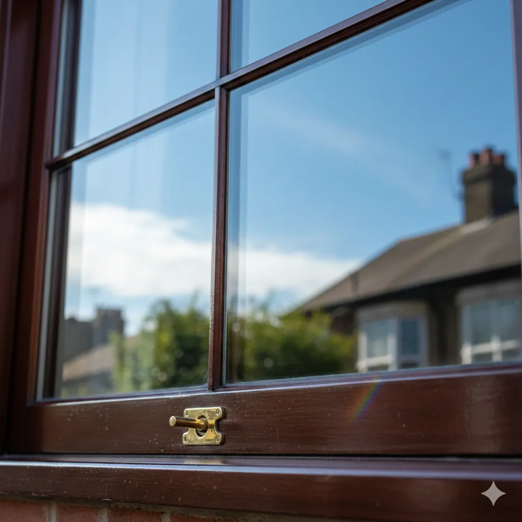 Clean Windows on the ground floor of a UK house.